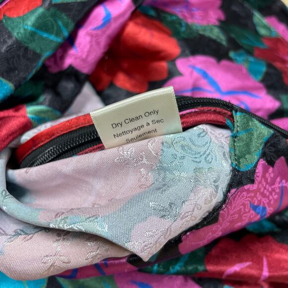 Ronny Kobo NWT Eden Floral Top Size S Chiffon Neck Tie Button Cuff Pleated Waist - Picture 13 of 13